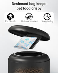Harich CurLife orange indicator beads signal when to replace for fresh pet food.