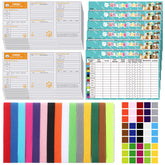 Harloon newborn puppy collar health record kit with colorful whelping collars for litter tracking