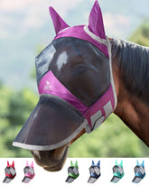 Harrison Howard CareMaster Pro fly mask large eye space long nose ears for breathable UV protection