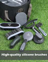 Harrison Howard dandy brush closeup with durable bristles for effective cleaning
