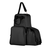 Harrison Howard equestrian pack boot-compartment keeps tall boots organized for travel.
