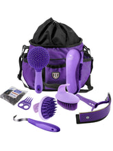 Harrison Howard horse grooming kit foldable tote enables easy on-the-go organization.