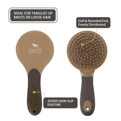 Harrison Howard mane and tail brush teeth evenly distributed for smooth detangling and massage.