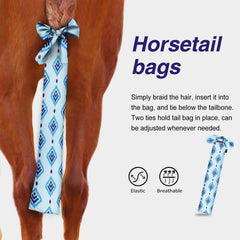 Harrison Howard Stretchy Tail Bag protects the tail from dirt and ground contact.