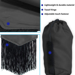 Harrison Howard tailbag fastener closeup shows easy secure fit at the opening.