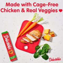 Hartz Delectables Squeeze Up hand feed showing interactive reward during bonding