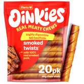 Hartz Oinkies twists ahumados en empaque sellado para conservar frescura