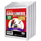 Hashi bird cage liner 120 sheets laid flat for easy customization and cage protection.