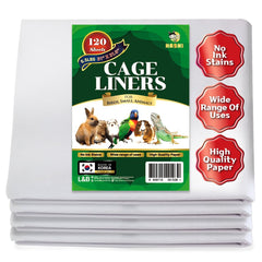 HA SHI Bird Cage Liner 120 sheets for easy cage replacement.