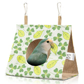 HASSLICKIT Bird Hut breathable-material demonstrates comfort for small birds.