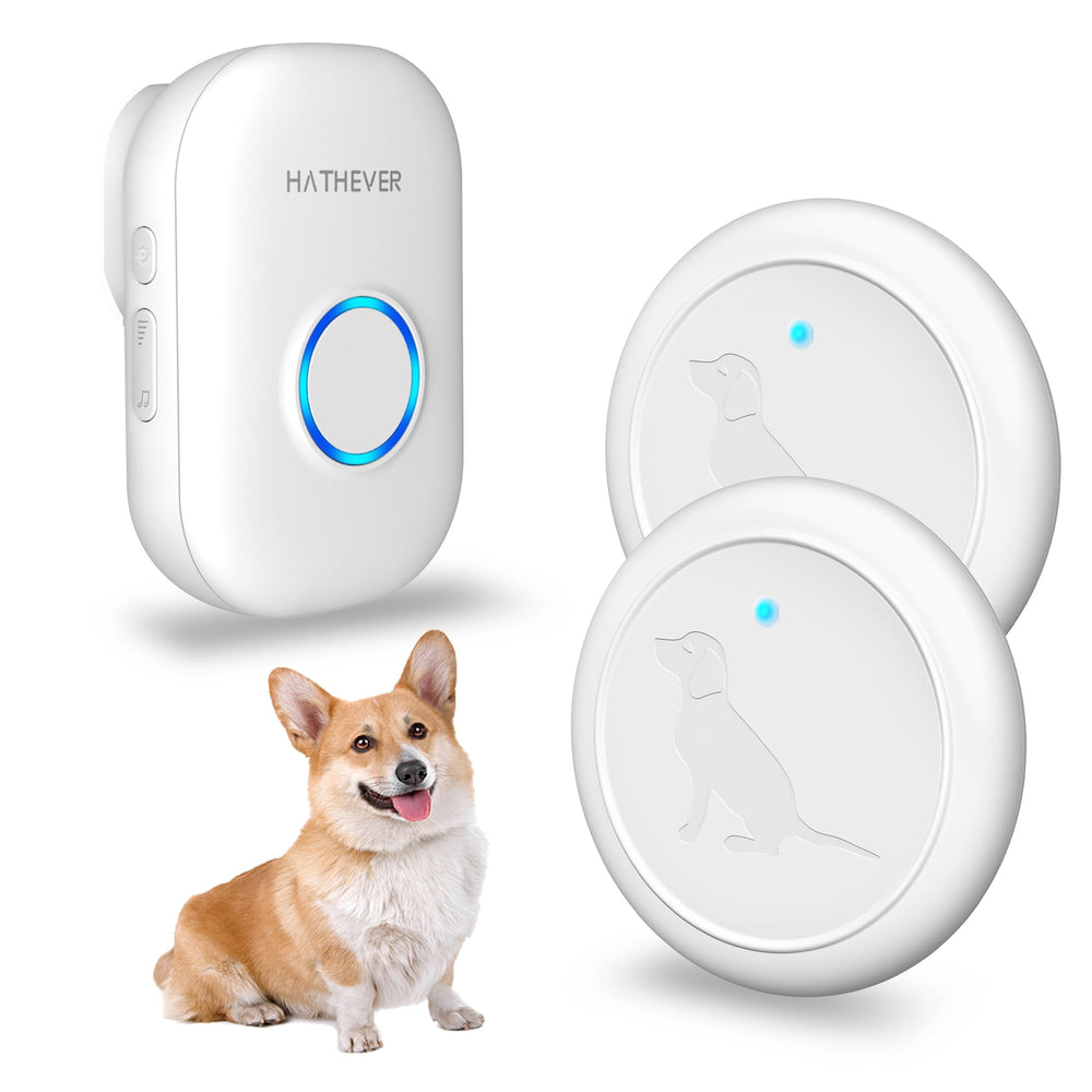 Hathever dog-bells receiver-plug powers wireless alerts for easy setup