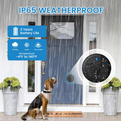 Hathever dog door bell button attached with Velcro for quick placement