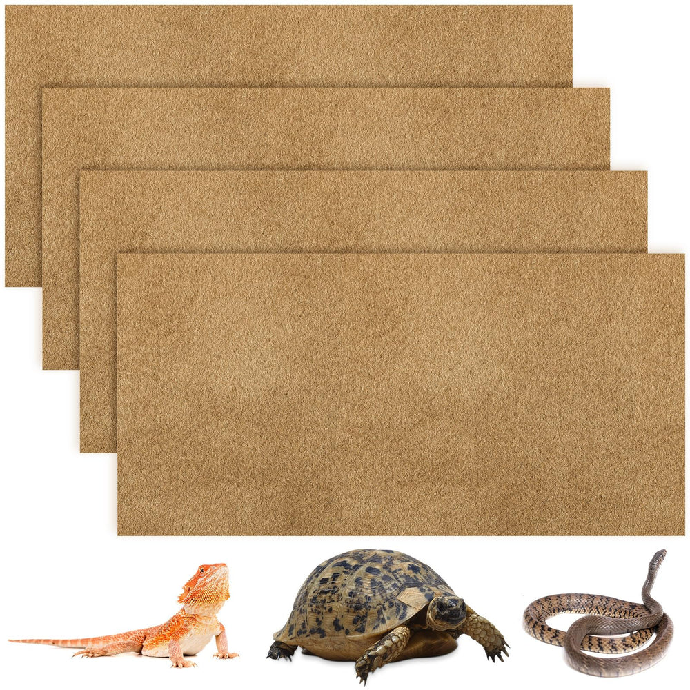 Haull reptile carpet 47x24 inch coffee liner provides soft, protective substrate for reptile feet