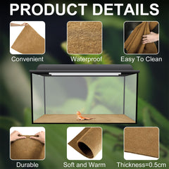 Haull reptile carpet liner fits tortoise and bearded dragon for dry, comfortable habitat