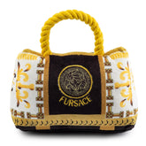Haute Diggity Dog Fursace Handbag toy with squeaker boosts interactive playtime