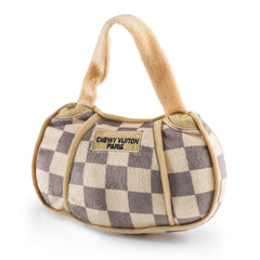 Haute Diggity Dog Checker Chewy Vuiton Handbag front view showcases stylish design for daily play.