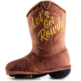 Haute Diggity Dog cowboy boot toy front view for lively fetch.