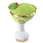 Haute Diggity Dog Dirty Muttini toy, green-white plush exterior, ideal for playful fetch.