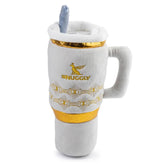 Haute Diggity Dog Holiday Snuggly Cup Toy ivory plush exterior ideal for cuddles and play