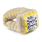 Haute Diggity Dog Pawtier Watch toy with brown-gold plush and squeaker for interactive play.