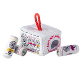 Haute Diggity Dog White Paw Grrriety Pack activity house front view for pet enrichment and playful interaction.