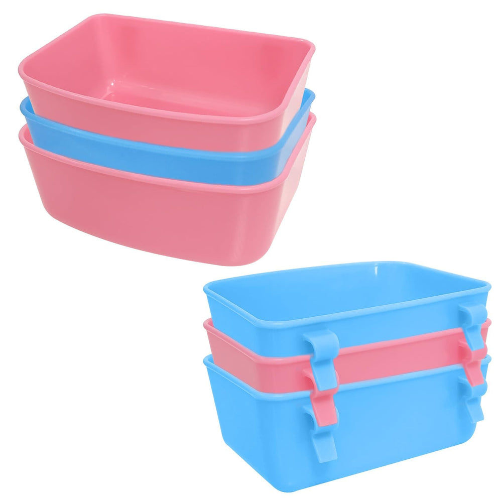 Hautllaif feeder blue hanging illustrates secure wall-mount design for small pets.