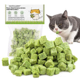 HavenJanny packaging front shows cat grass treats for indoor cats as a tasty reward.
