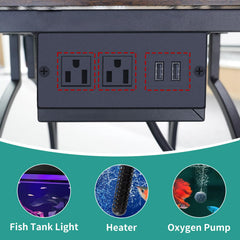 HavenlyYouth middle-storage shelf keeps nets, filters, and plants neatly within reach.