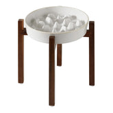 Havniva 3.2-cup ceramic raised slow-feeder bowl promotes steady feeding posture.