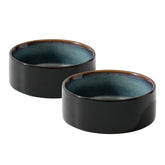 Havniva starry sky ceramic cat bowls pair for stable feeding