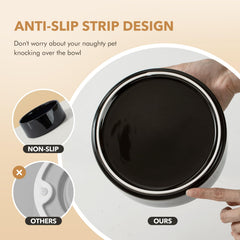 Havniva bowl anti-slip base supports steady meals during active pets.