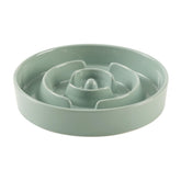 Havniva ceramic slow feeder bowl side view with anti-slip base for steadier meals