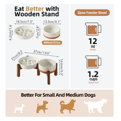 Havniva slow feeder dish showing 7-3 inch capacity for mindful meals.