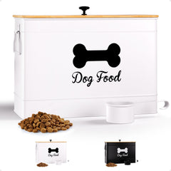HB Design Co. dog food container with airtight lid keeps kibble fresh and accessible.