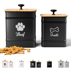 HB Design Co dog treat containers on the counter offering easy access and tidy storage.