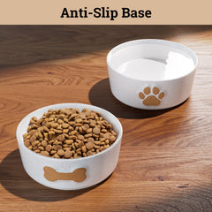 HB Design Co speckled white ceramic bowls add decorative flair to kitchens.