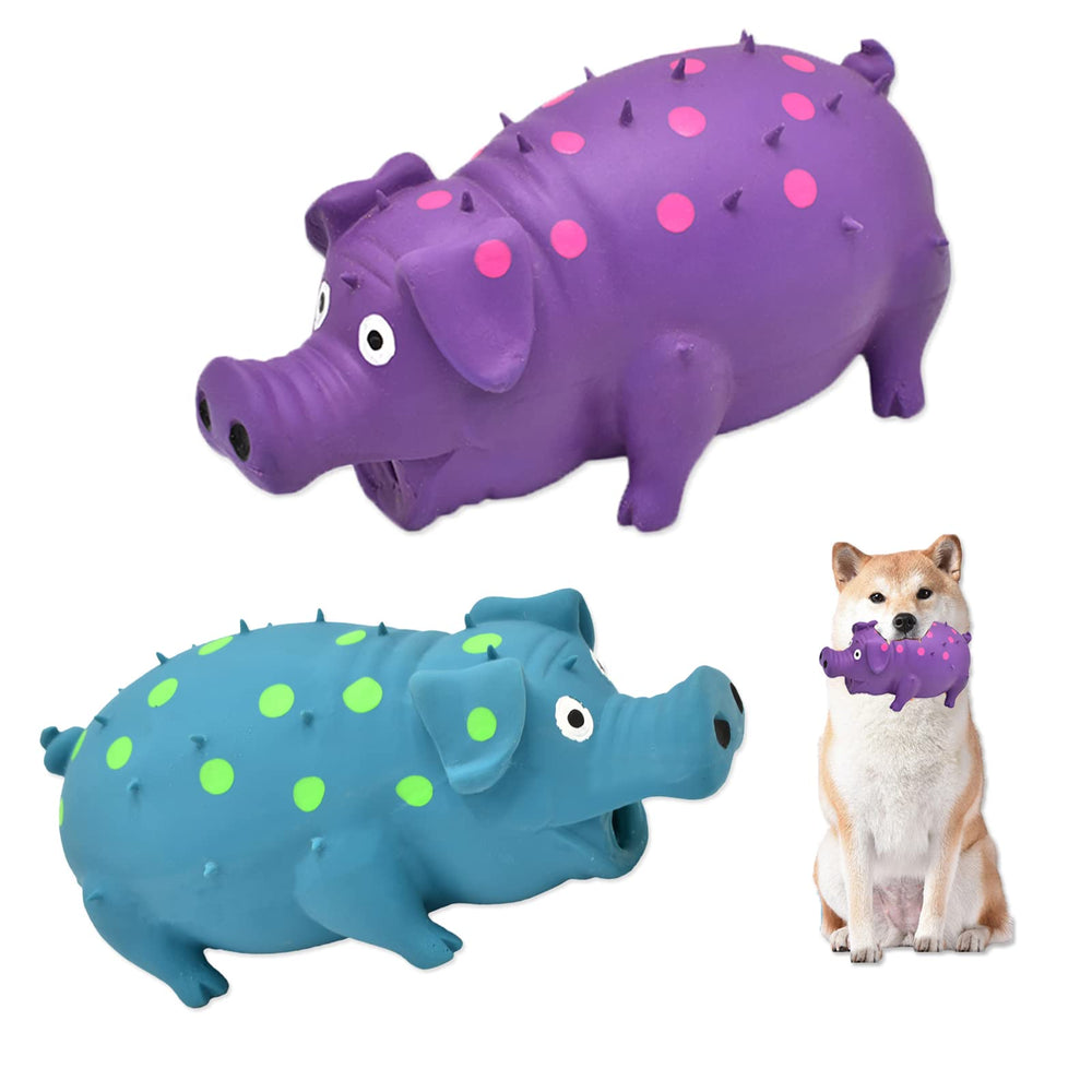 HCHYEY Pig Squeaky Toy blue snout boosts interactive play for dogs