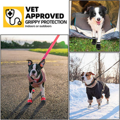 Hcpet dog boots winter paw protection on snow demonstrates warmth and traction