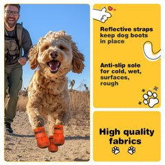 Hcpet dog shoes size 8 easy-on-off design for quick walks.