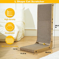 HCYLHXQ L-shaped scratcher saves space for compact living rooms