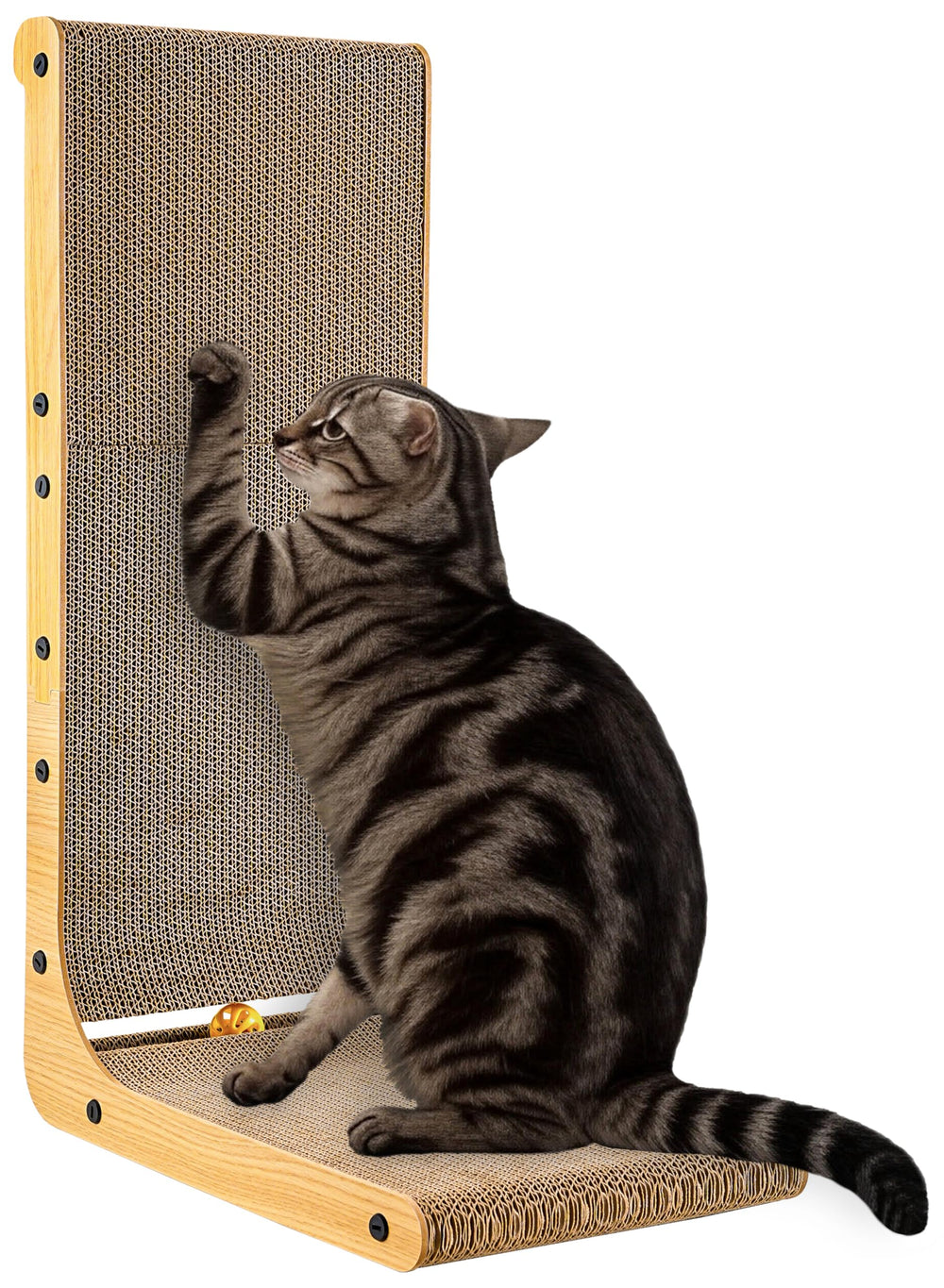 HCYLHXQ wall-friendly arc design cat scratcher supports stable wall scratching