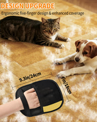 HDLDYDD pet hair removal glove closeup on fabric reveals efficient hair lift.