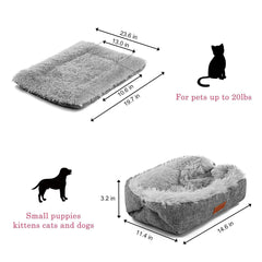 HDLKRR cat bed non-slip bottom keeps pets in place on slick floors