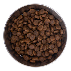 Health Extension dog bowl serve displays a balanced meal for all life stages.