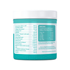 Health Extension dog food mix pour shows easy powder incorporation into meals.