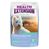 Health Extension Little Bites bag front showing small-breed nutrition for teacups