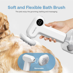HEAPETS rechargeable foam sprayer with LED display shows battery and mode status