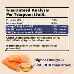 HEAPETS Wild Alaskan Salmon Oil bottle-cap image showing cap dosing option