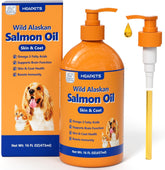 HEAPETS Wild Alaskan Salmon Oil bottle-front view for easy dosing