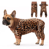 HeavenEye dog pajamas size chart shows chest and back measurements for a better fit.
